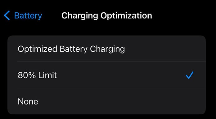 iPhone Battery 80% Limit